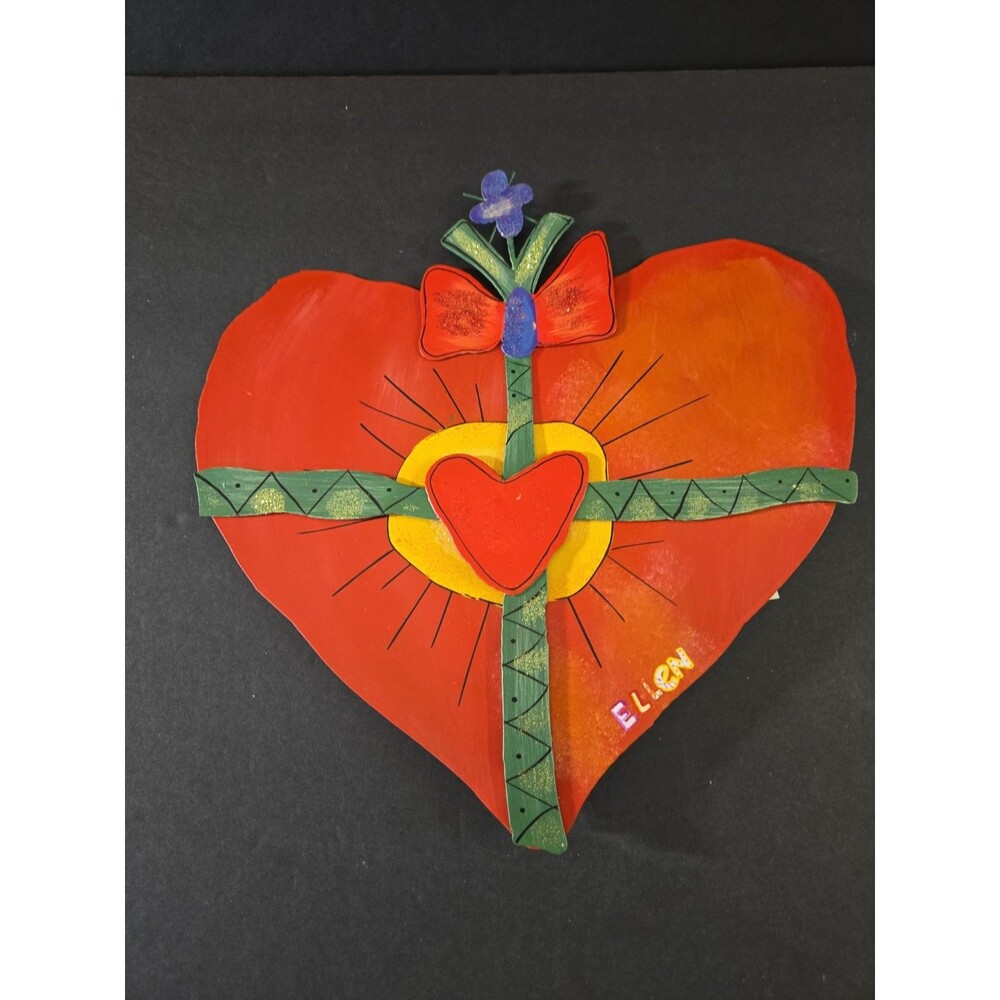 Metal Abstract Heart MD Anderson Artist Ellen The Round Top Collection Decor